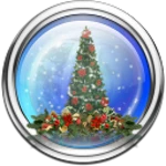 globe christmas tree live wallpaper android application logo